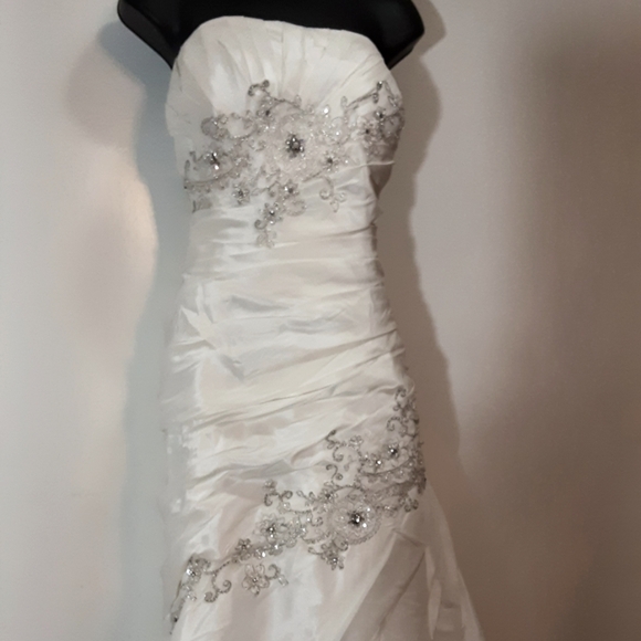 Casablanca Bridal Dresses & Skirts - Casablanca Bridal Style 2026 Ivory Strapless Dress with Silver Embellishments